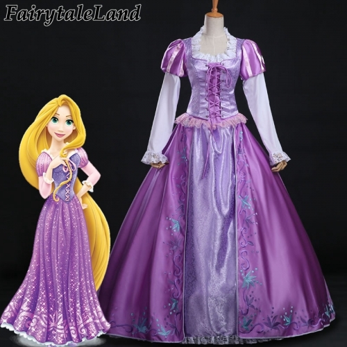 Halloween Costumes for Women Adult Princess Rapunzel Dress Cosplay Rapunzel Embroidery Outfit Party Gown Tangled Costume