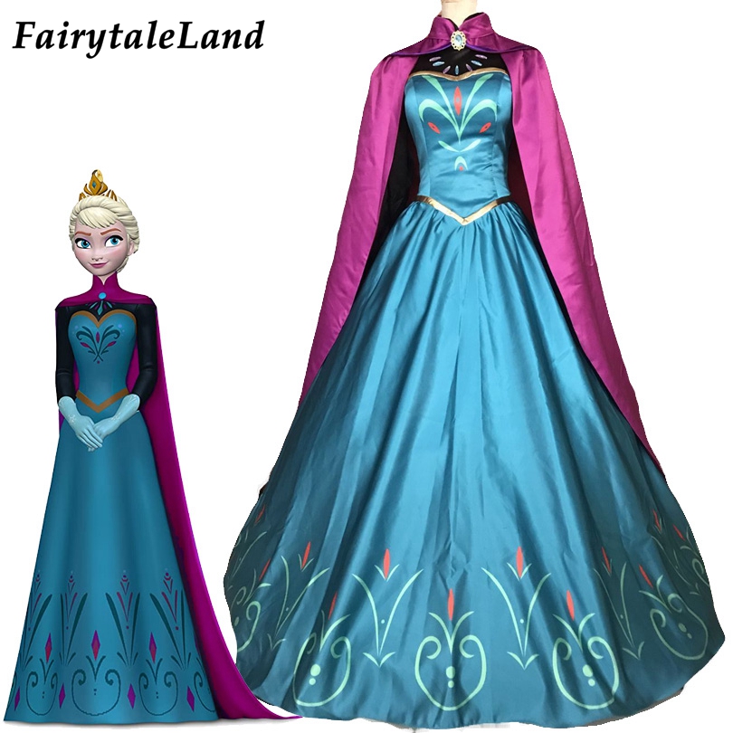 Frozen Elsa Coronation Cosplay Costume Cartoon Princess Elsa Digital ...
