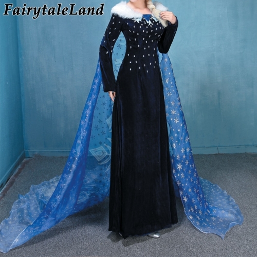 Frozen Princess Elsa Cosplay Costume Fancy Olaf's Adventure Elsa Dress Halloween Anna Elsa Costume custom made