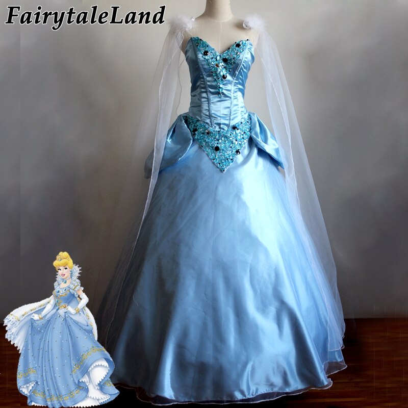 Cinderella Blue dress Halloween costumes for adult women fancy Dress ...