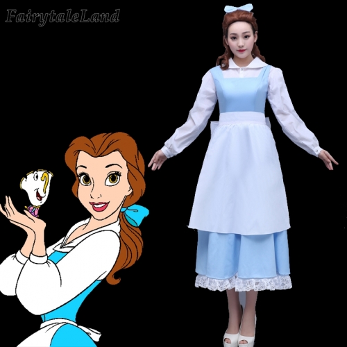 Halloween Costumes For Adult Women Beauty And The Beast Belle Cosplay Costume Apron Outfit