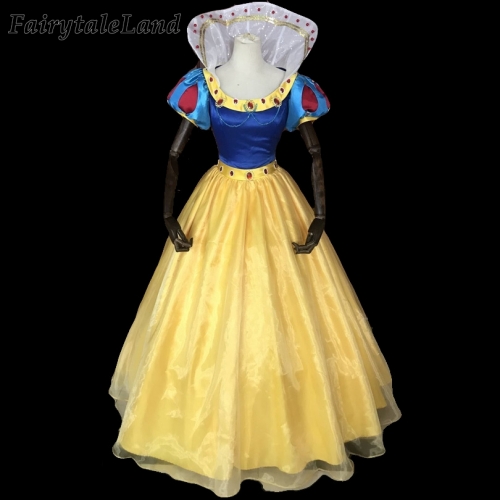 Princess Snow White Costume Diamond Dress Cartoon Halloween Birthday Gift Wedding Fancy Women Party Gown Custom Made