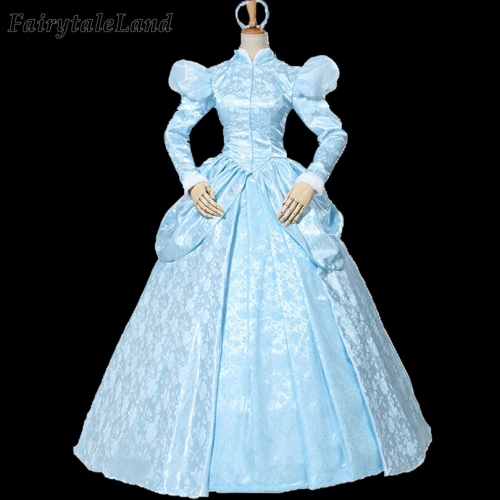 2020 Cinderella Costume Fancy Princess Dress Carnival Halloween Cosplay Cinderella Winter Suit Lace Up Corset Custom Made