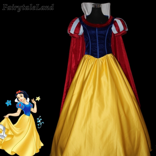 Fancy Snow White Dress Cosplay Princess Halloween Costumes Adult Women Costume Red Cloak Girls Party Birthday Dress