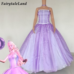 Barbie Annika from Magic of Pegasus Annika Cosplay Costume Halloween Princess Purple dress