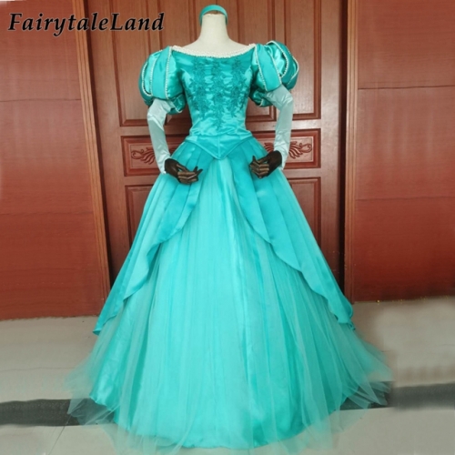 Princess Ariel Costume Fancy Pearls Party Gown Halloween The Little Mermaid Dress Custom Made