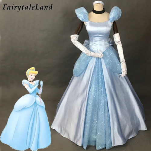 Halloween Carnival Cinderella Costume Cosplay Princess Printing Dress
