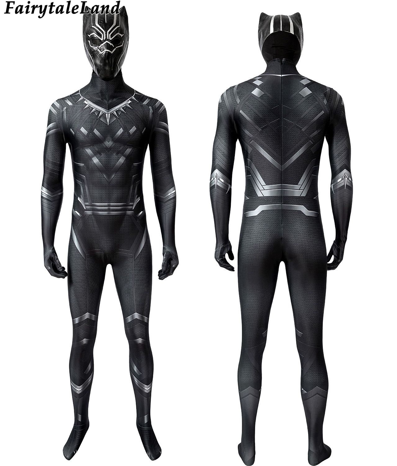 Captain America: Civil War Black Panther T'Challa suit Cosplay Jumpsuit ...