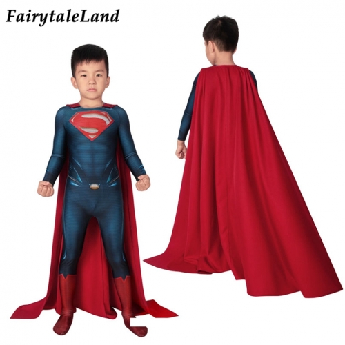 Superman Man of Steel Superman  Clark Kent Kids suit  Cosplay Jumpsuit Superhero Printing Zentai