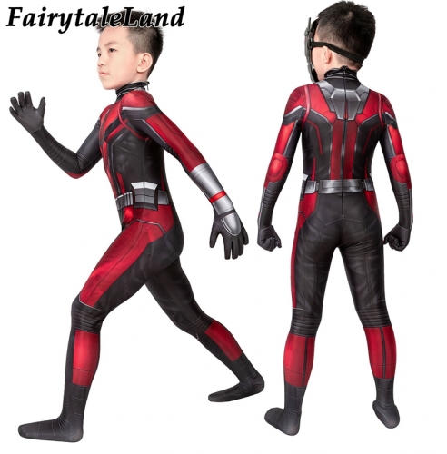 Ant-Man and the Wasp Trailer #2 Antman Kids suit  Cosplay Jumpsuit Superhero Printing Zentai