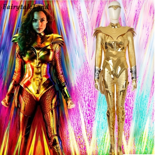 Wonder Woman 1984  Diana Prince Golden Armor Cosplay Costume