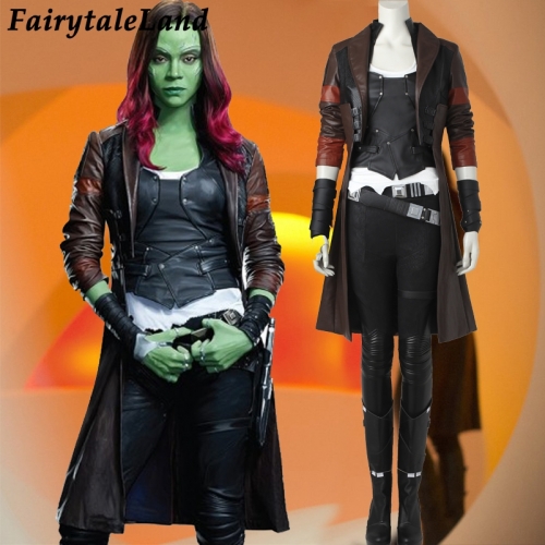 Guardians of the Galaxy 2 Gamora suit  Cosplay Jumpsuit Superhero Printing Zentai