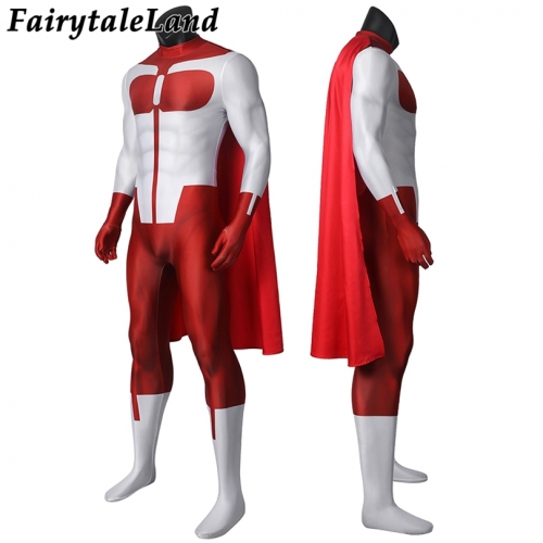 Invincible Superhero Jumpsuit Cosplay Costume Omni-Man Nolan Bodysuit Halloween Masquerade Party Print Zentai Bodysuit