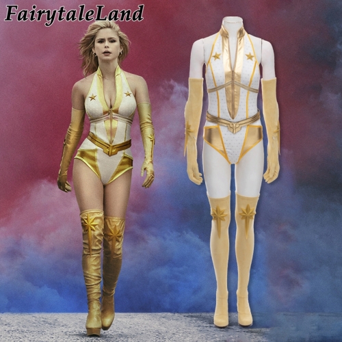 Halloween Party The Boys Cosplay Costume Starlight Role-playing Yellow Uniform Bodysuit Full Props With Cloak Boots