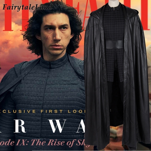 Star Wars The Rise of Skywalker Cosplay Costume Kylo Ren Fighting Uniform Fancy Halloween Carnival Outfit Full Props With Cope Boots