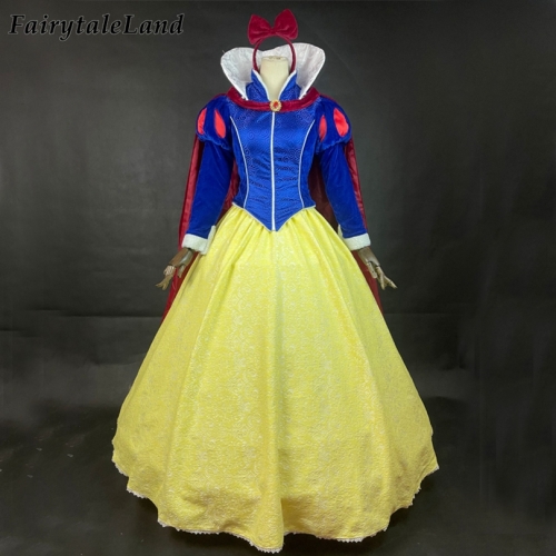 Snow White Cosplay Costume Halloween Princess Winter Dress