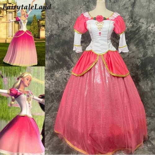 Barbie Princess Genevieve Cosplay Costume Halloween High Quality Dancing dress