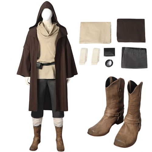 2022 Obi Wan Kenobi Cosplay Costume Star Wars Jedi Master Outfit